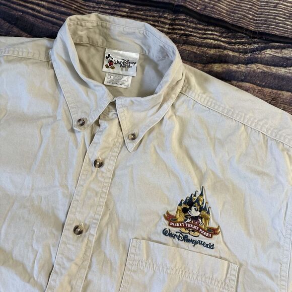 Disney Other - Vintage Walt Disney World Disney Theme Parks Button Front Shirt Large Pocket